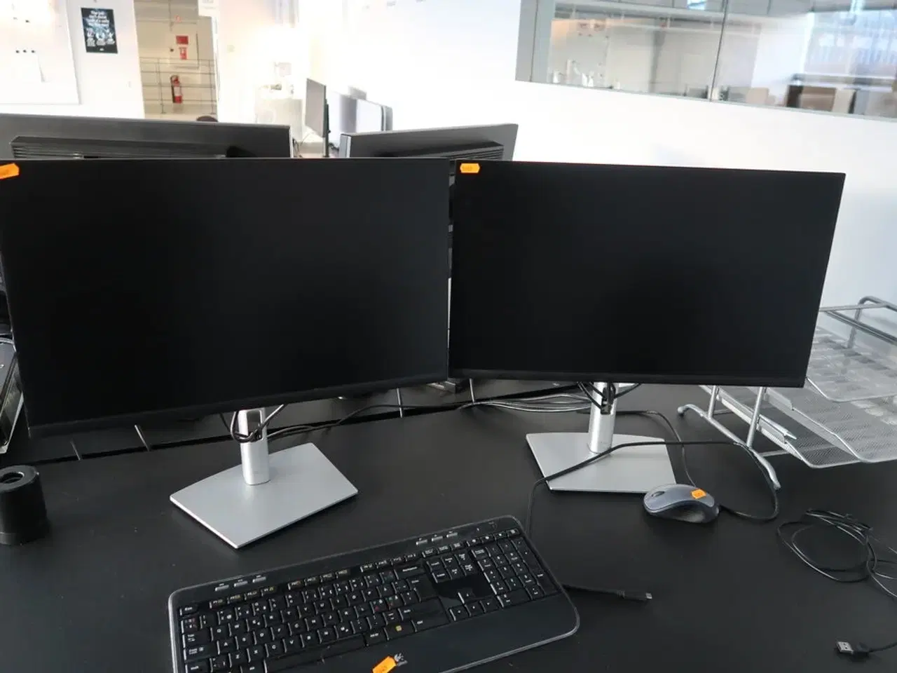 Billede 1 - 2 stk. computerskærme DELL P2422H med tastatur og mus