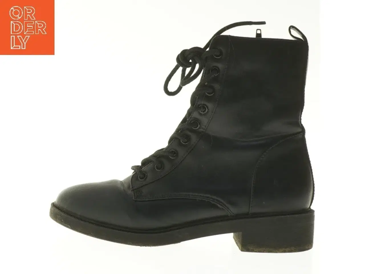 Billede 1 - Læderstøvler med snørebånd (str. 40 )