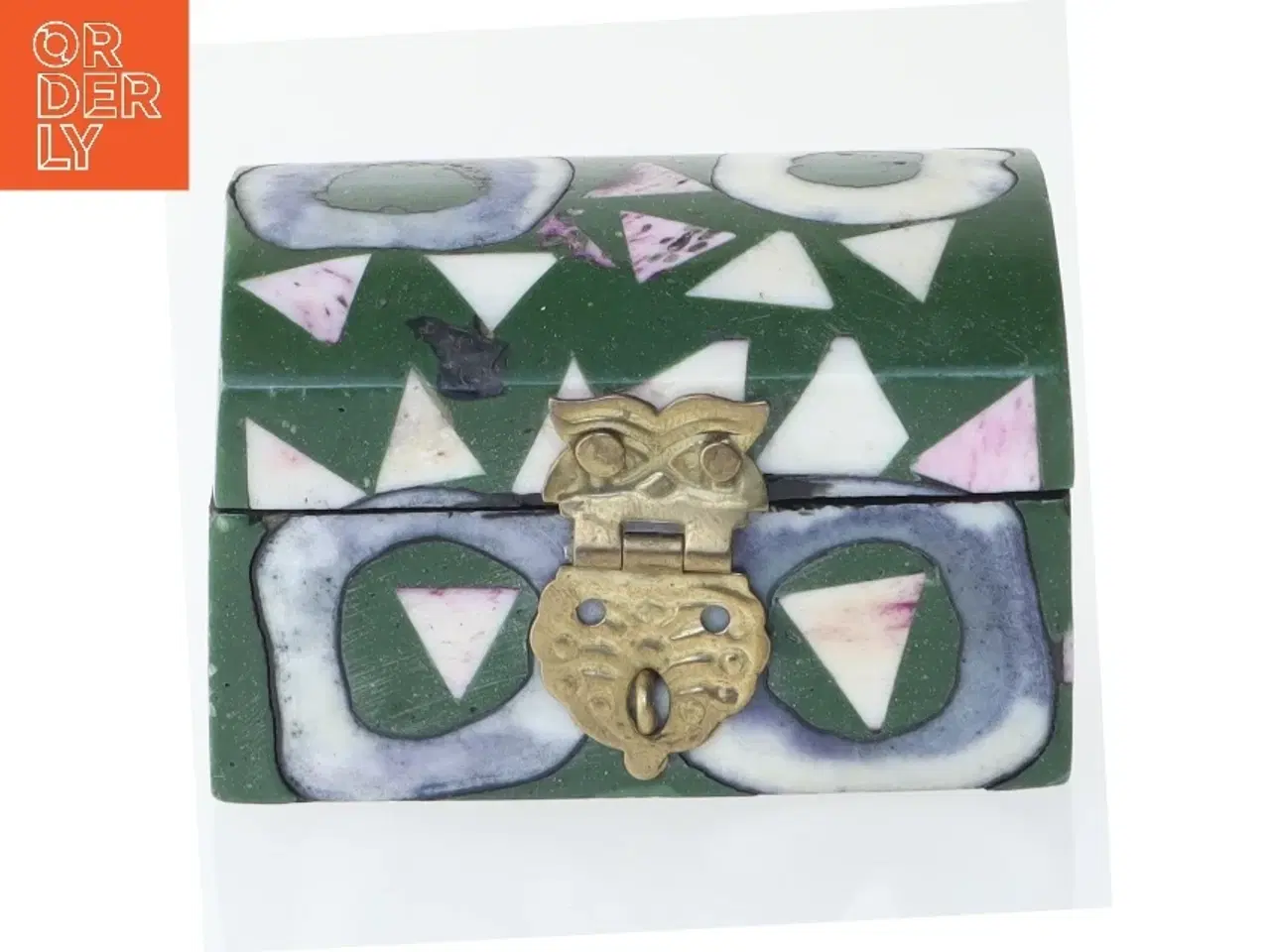 Billede 1 - Dekorativ smykkeskrin (str. 6x4,5x3,5 cm)