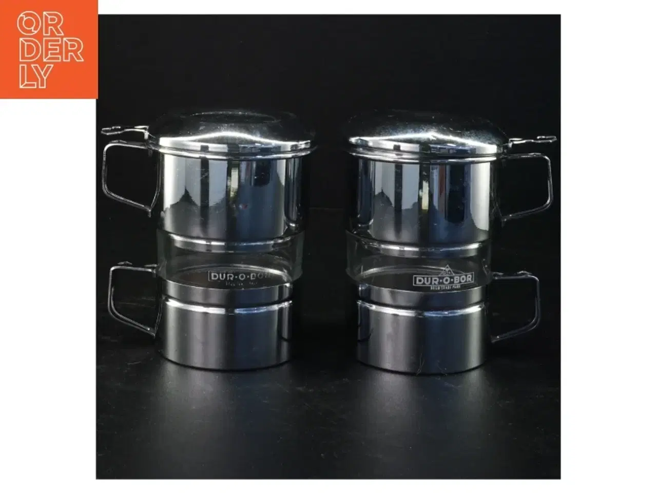 Billede 1 - 2 stk. Dur-o-bor kaffe kopper fra Durobor (str. 12 x 9 cm)
