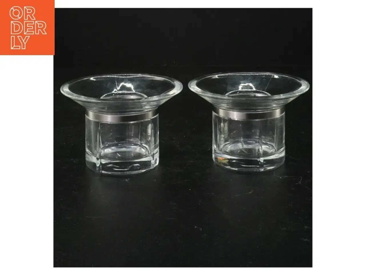 Billede 2 - Gennemsigtige glaslysestager fra Rosendahl (str. Ø 10,5 cm 7 cm)