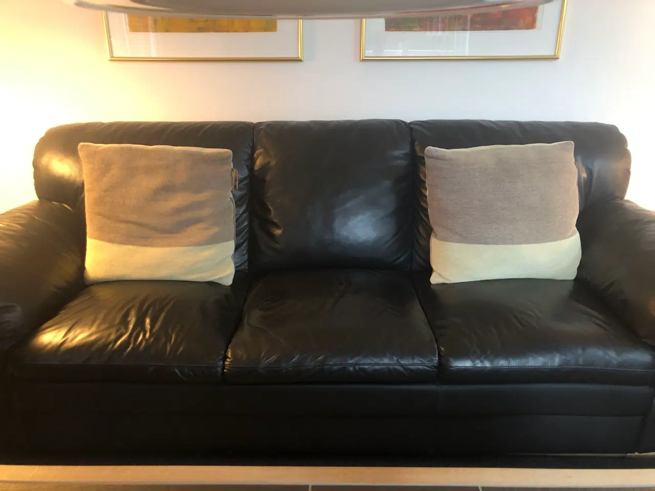 Billede 1 - Læder sofa gruppe, Hjort Knudsen