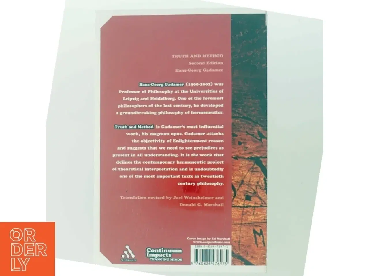 Billede 3 - Truth and Method af Hans-Georg Gadamer (Bog)