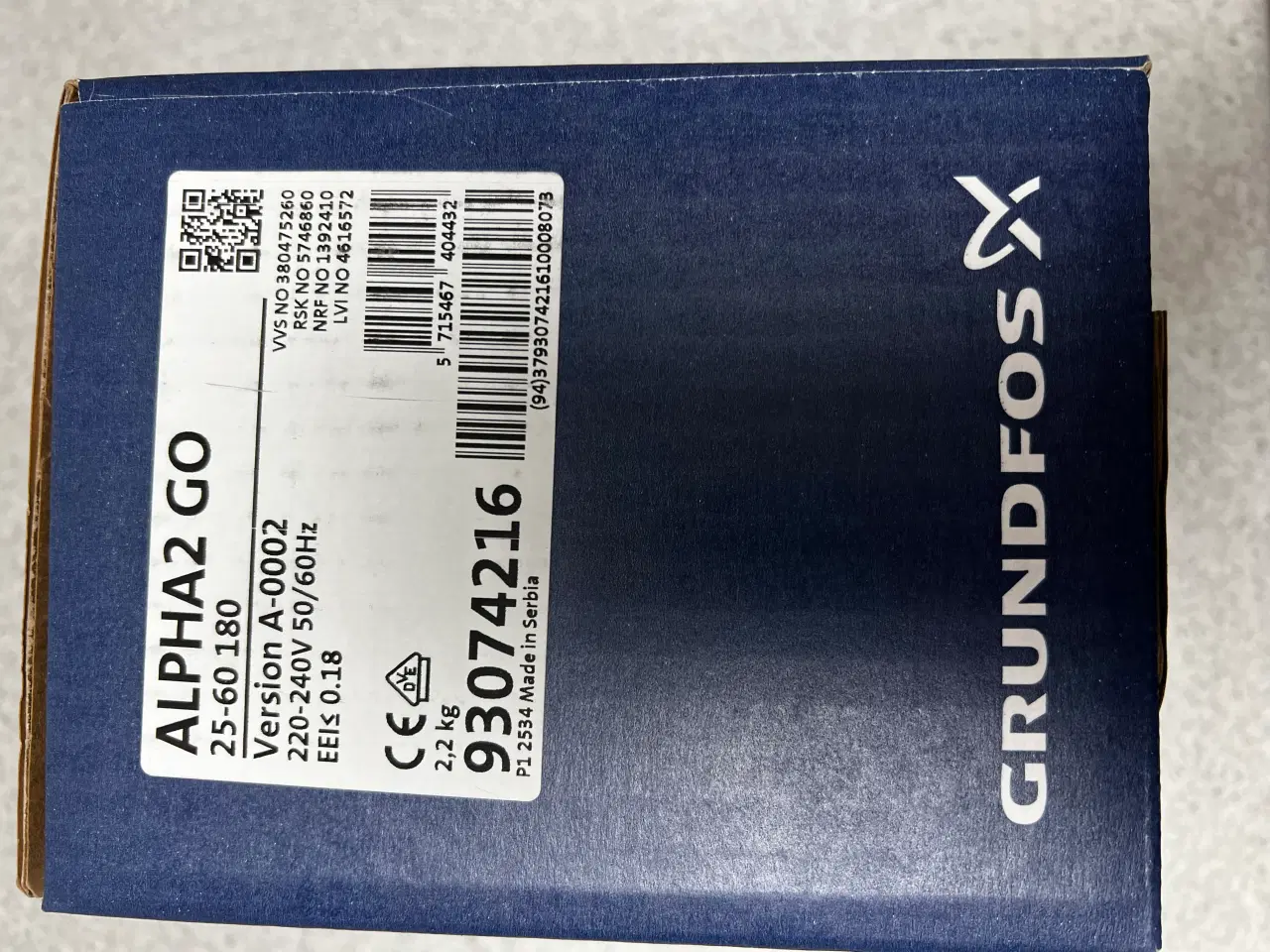 Billede 5 - Helt ny Grundfos Alpha2 25-60-180