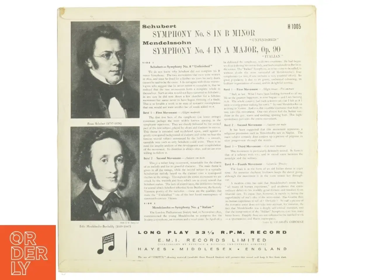 Billede 2 - Schubert & Mendelssohn Symfonier (LP)