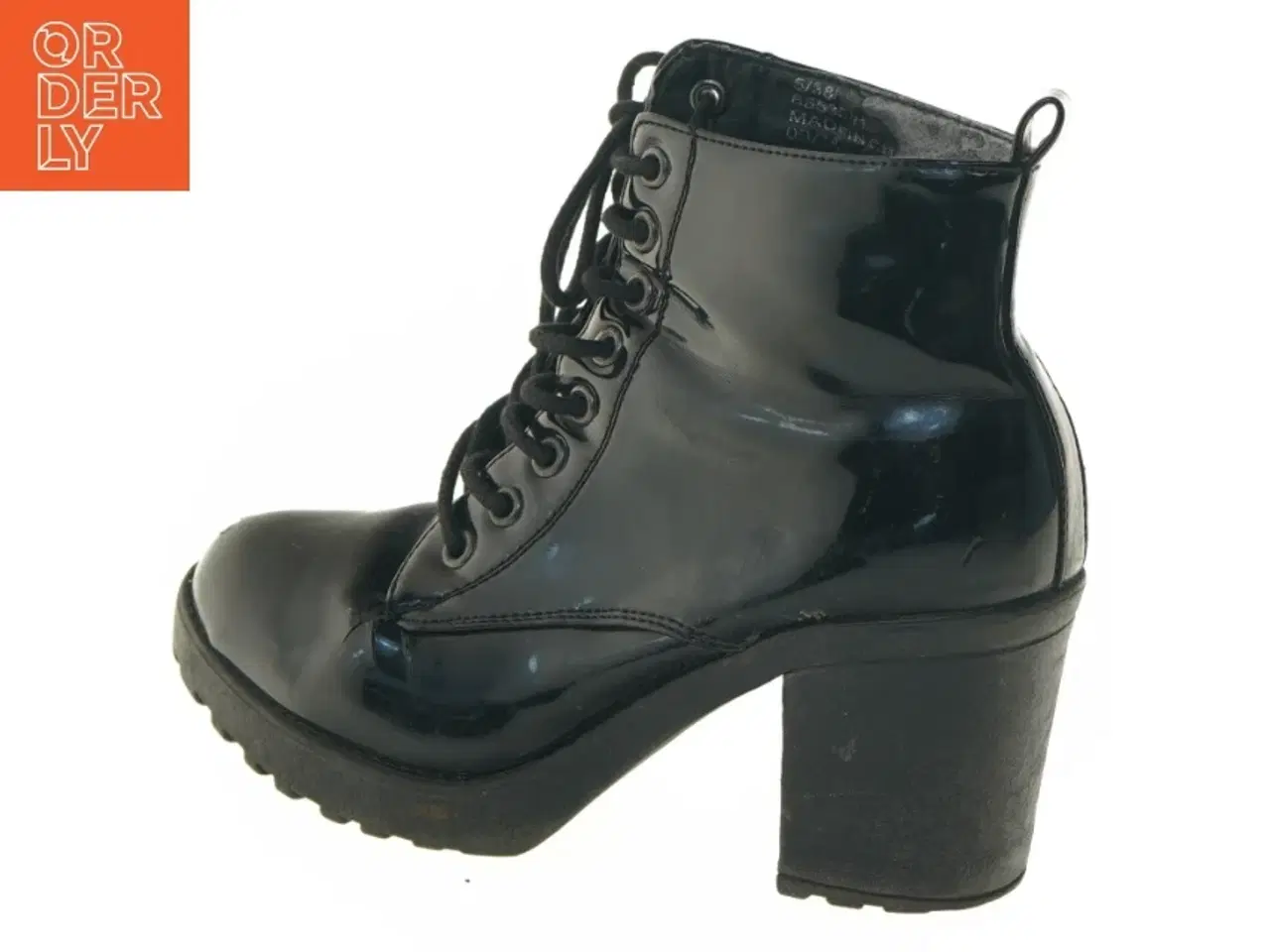 Billede 1 - Læderstøvler med hæl (str. 38 )