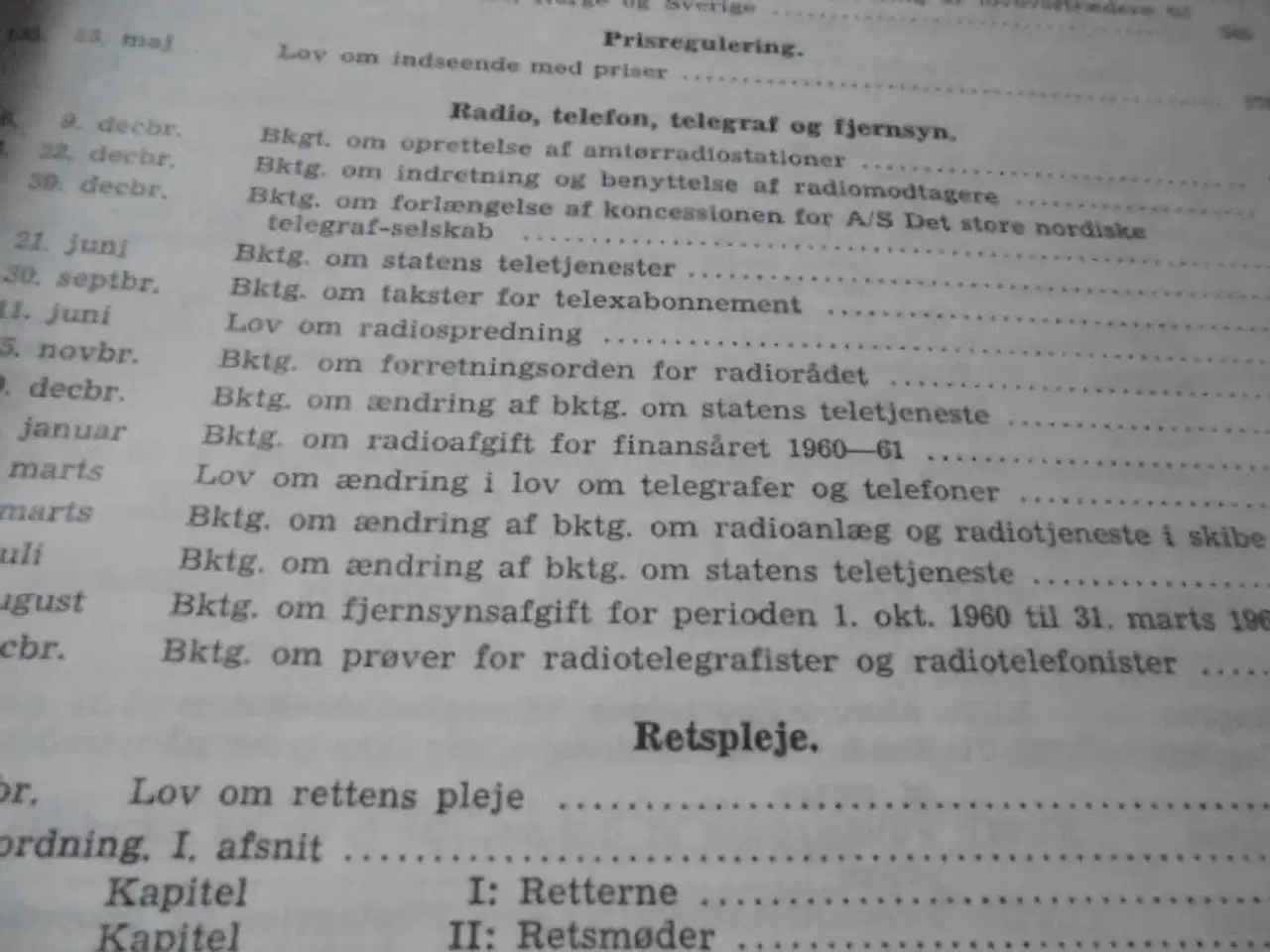 Billede 3 - Samling af Bekendtgørelser 1960
