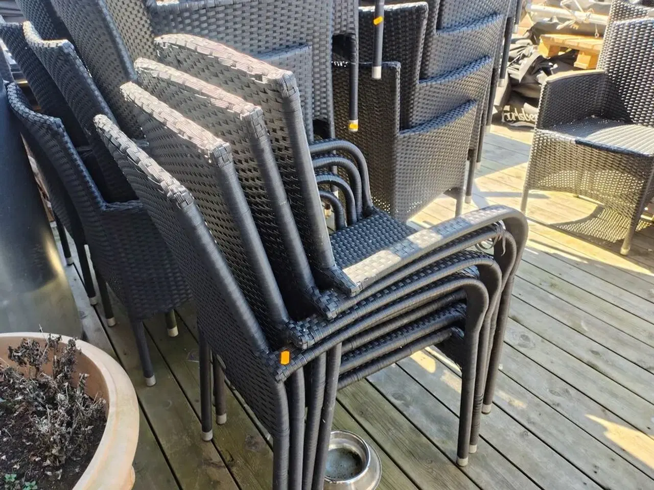 Billede 3 - Fire stole. Polyrattan.