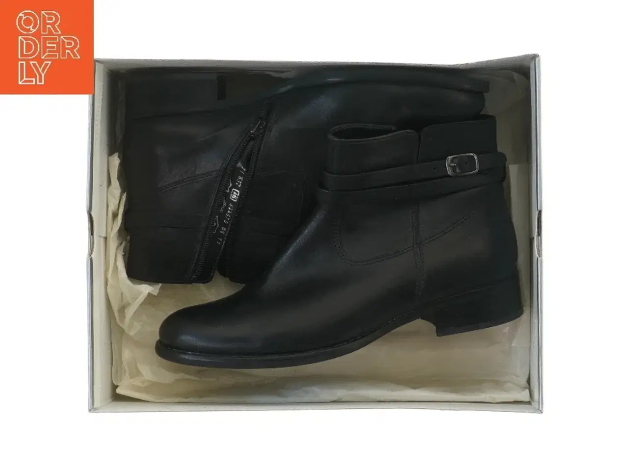 Billede 2 - Ankelstøvler i sort læder fra Gabor (str. 37,5 )