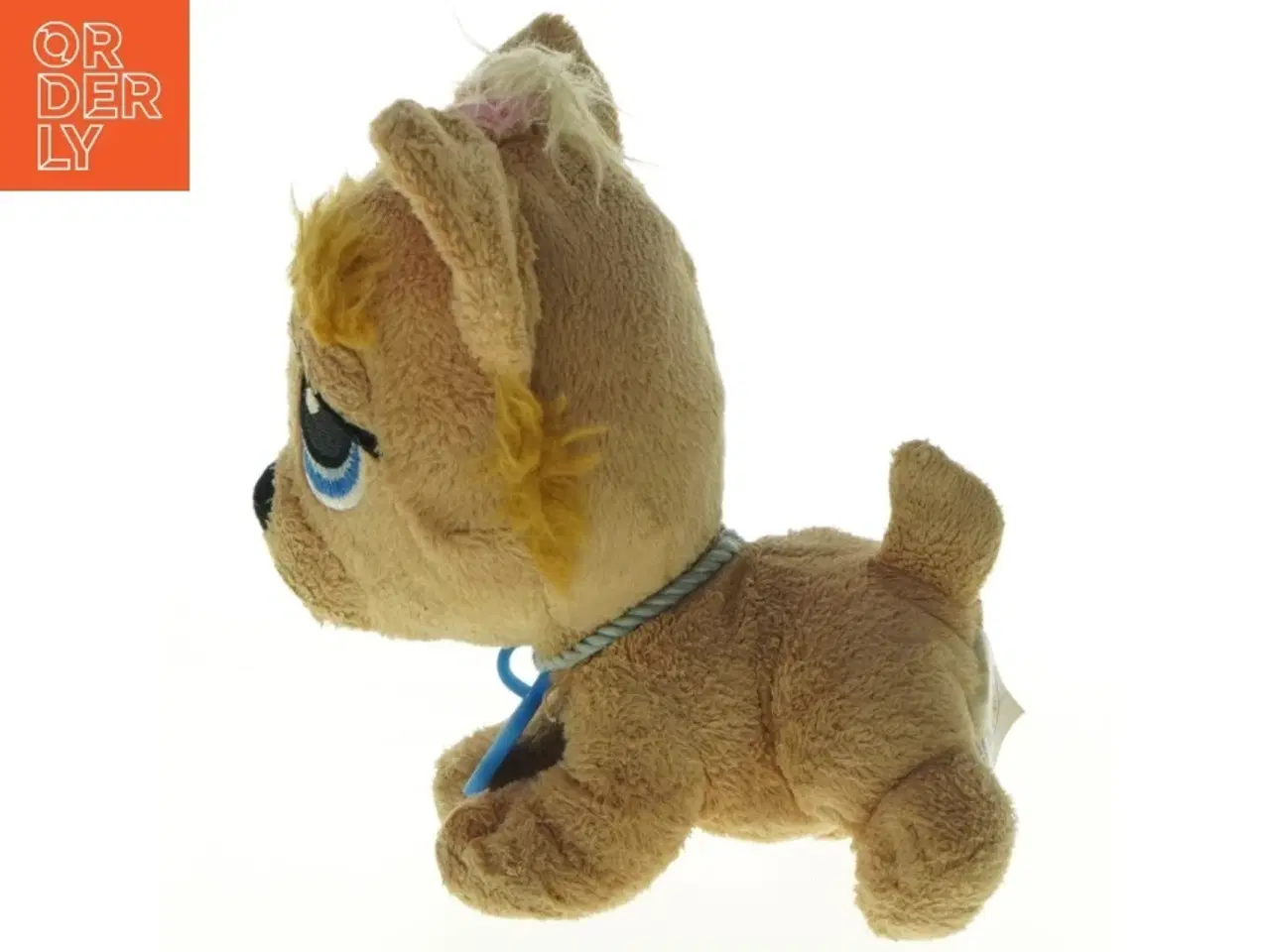 Billede 2 - Tøjdyr hund med halsbånd (str. 16 cm)