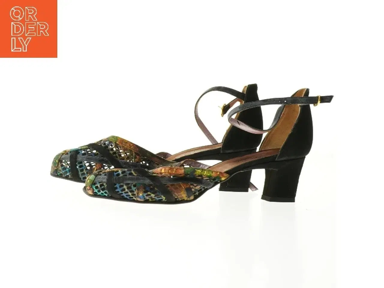 Billede 2 - Farverige højhælede sandaler fra Laguna (str. 39)