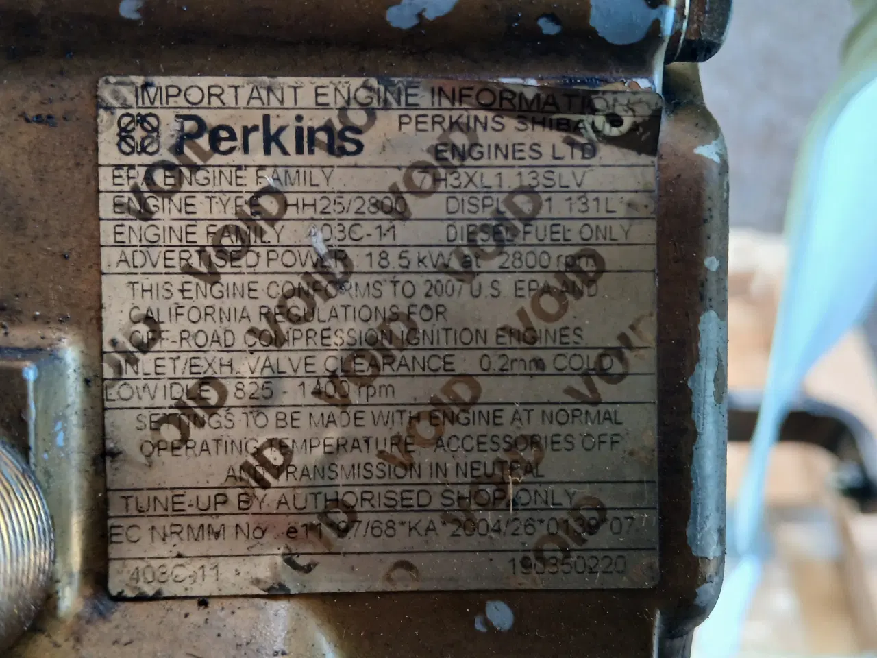Billede 2 - 3 cyl perkinsmotor