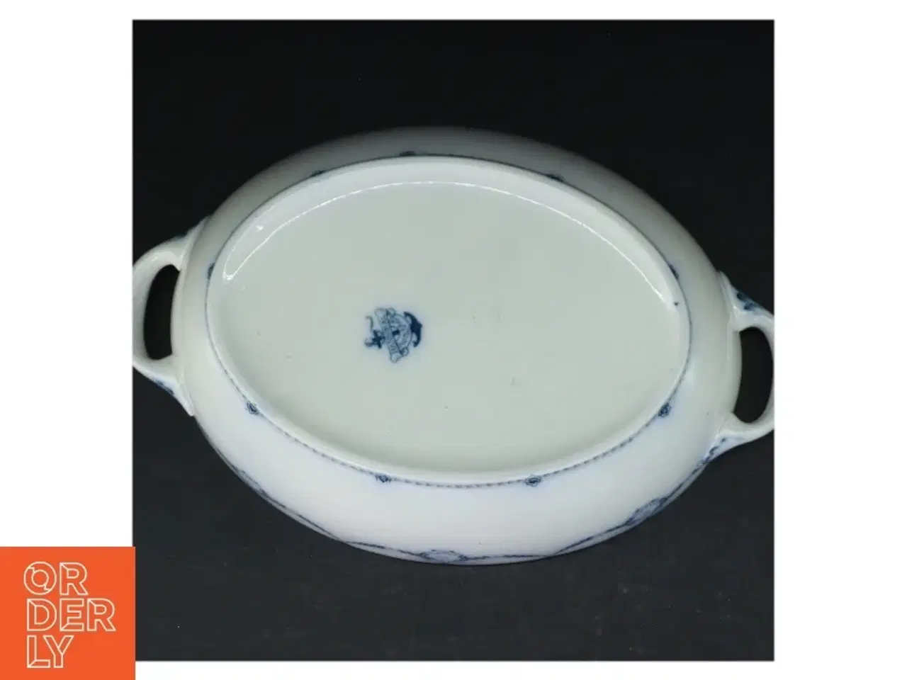 Billede 4 - Porcelænsfad og skål med blåt mønster fra Hannibal (str. 30 cm)