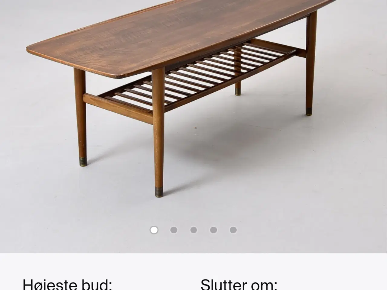 Billede 8 - Sofabord fra 60'erne i valnød med stel af Ahorn me