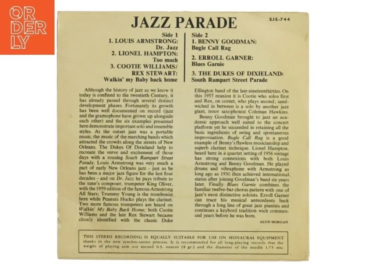 Billede 4 - Vinyl JAZZ PARADE LP og Single (str. 18 x 18 cm)