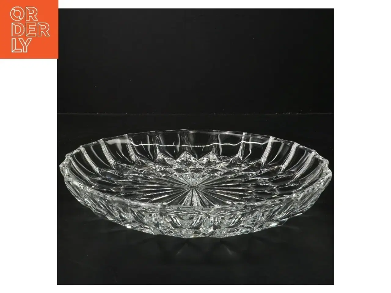 Billede 1 - Krydret glasfad (str. Ø 28,5 cm)