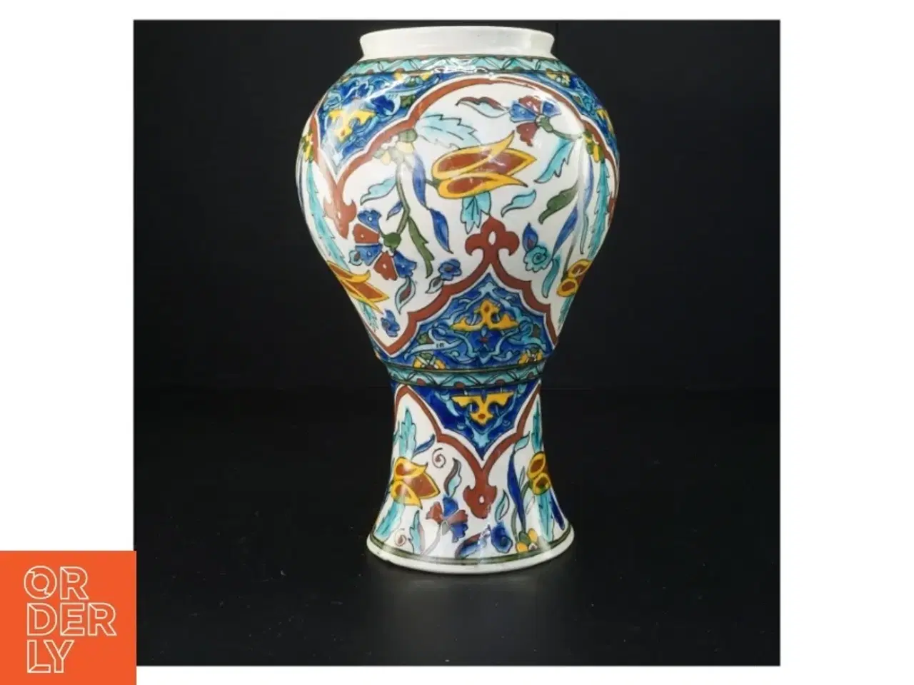Billede 2 - Håndmalet keramikvase (str. 27 x 17 cm)