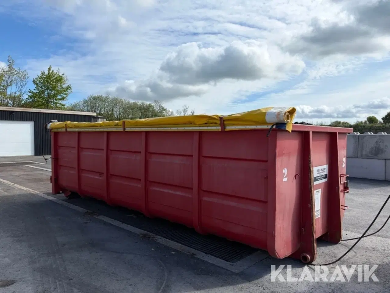 Billede 7 - Ladcontainer åben med rullepresenning Micodan korntæt