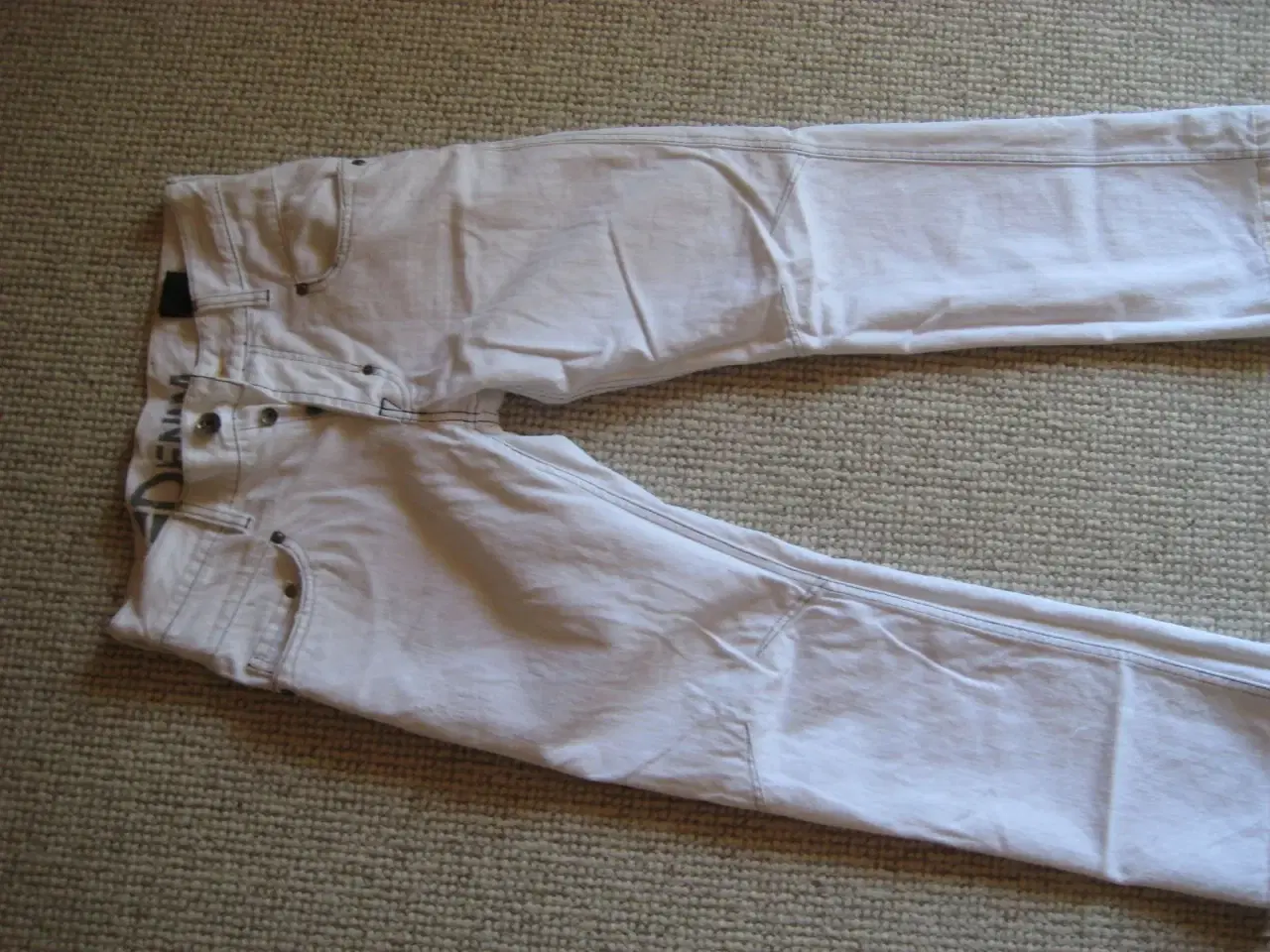Billede 4 - Hvide, DENIM bløde cowboybukser