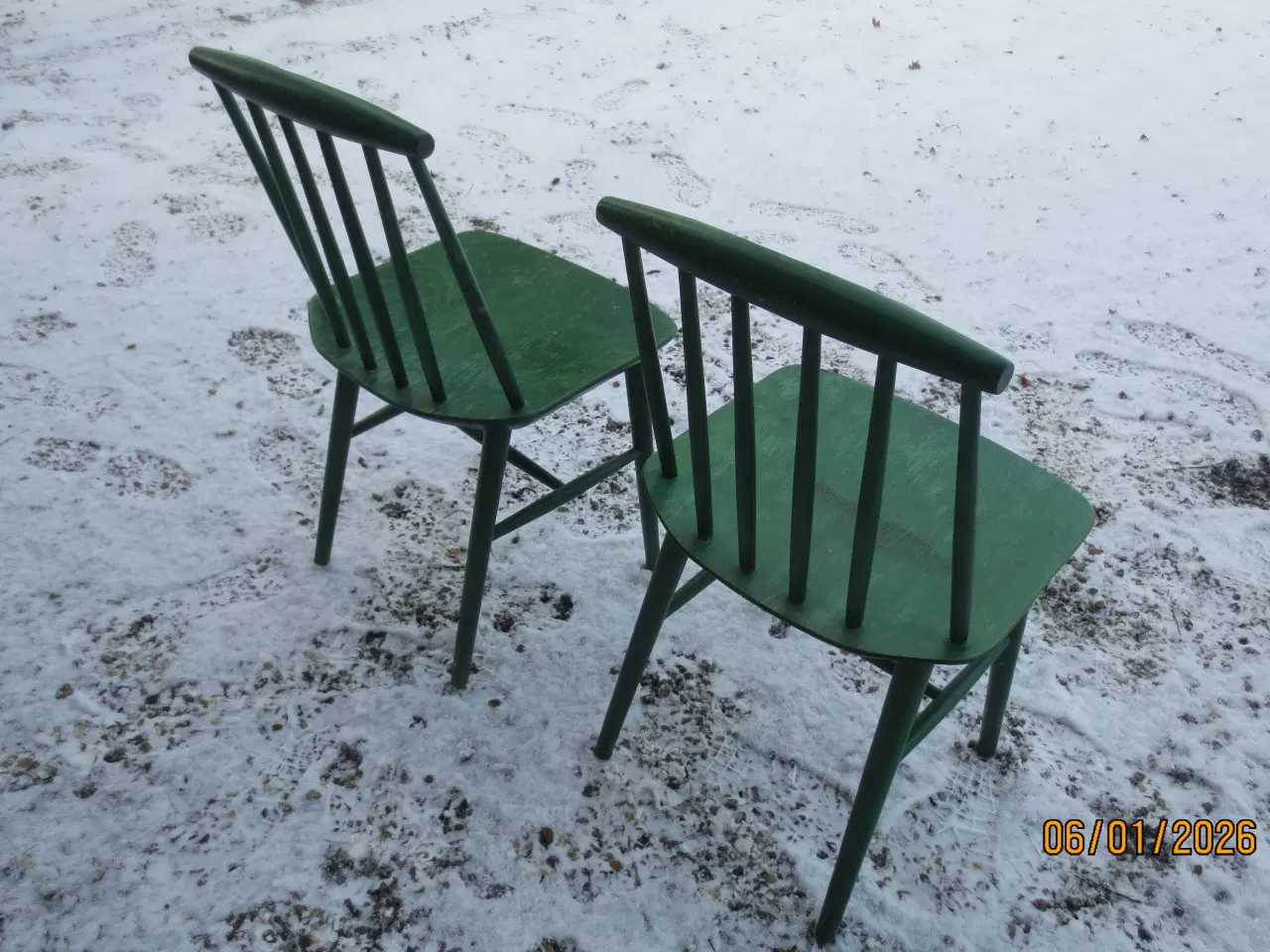 Billede 3 - 2 stk FDB Pindstole Grønne