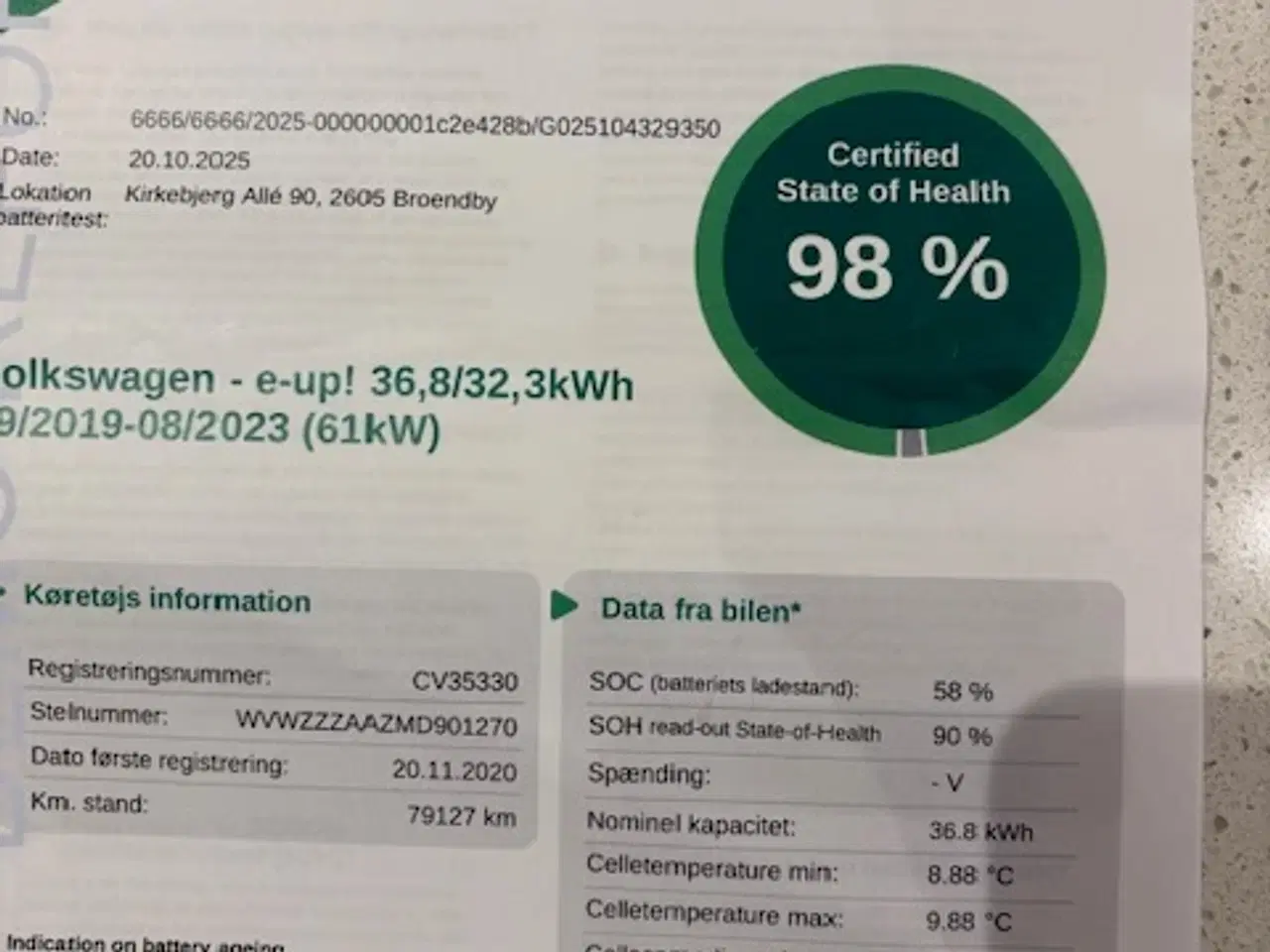 Billede 16 - Velholdt VOLKSWAGEN E-Up!