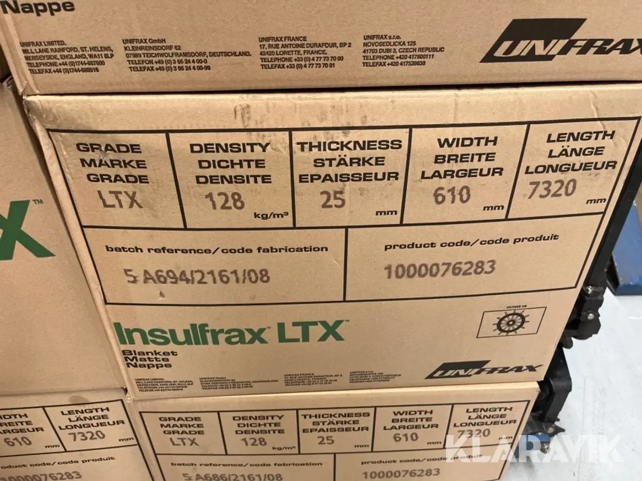 Billede 3 - Varmefast Isolering Unifrax Insulfrax LTX 14 kasser
