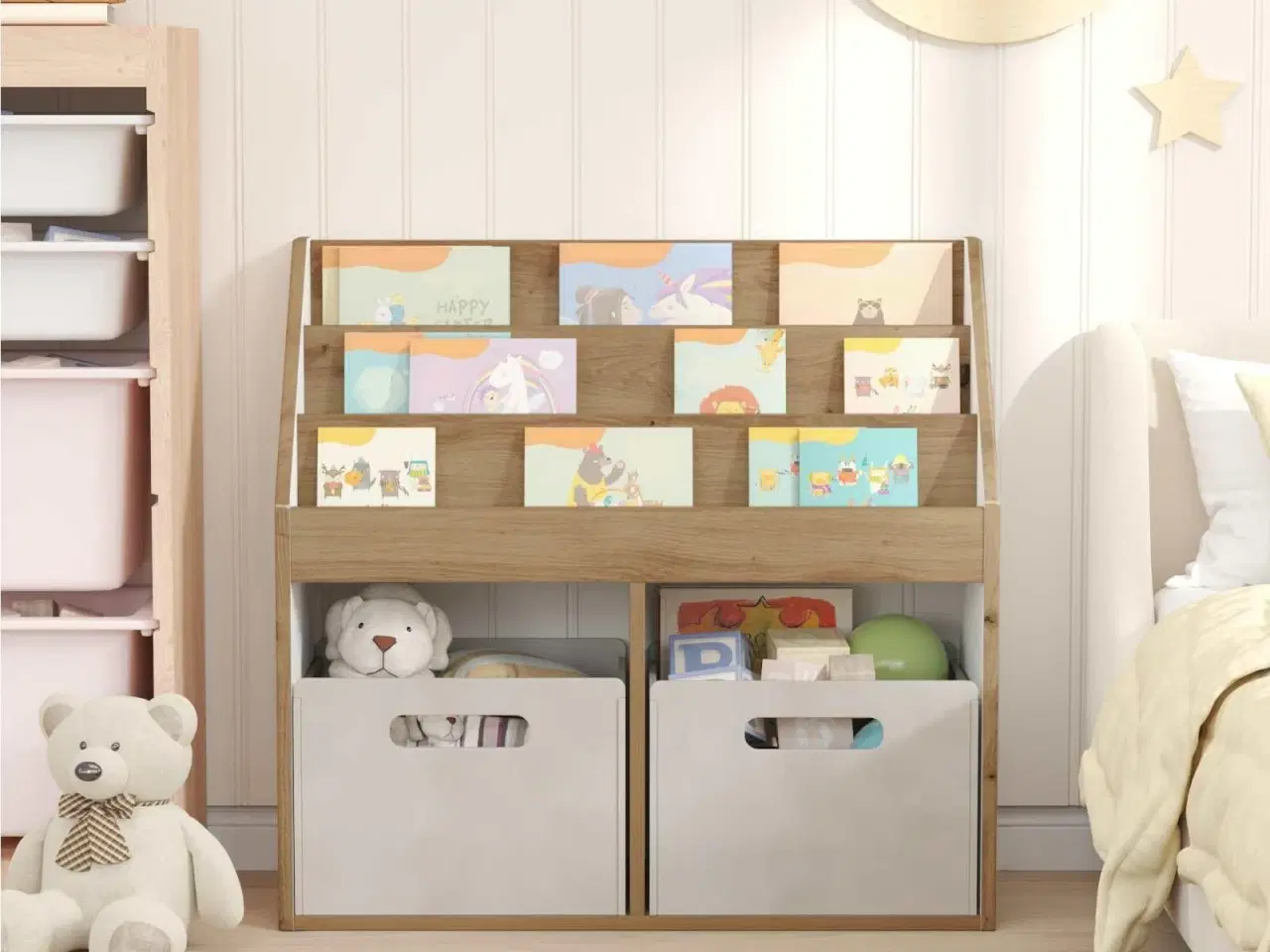 Billede 4 - Børnebogreol Artisan Egetræ 72,5 x 29,5 x 69 cm Konstrueret træ