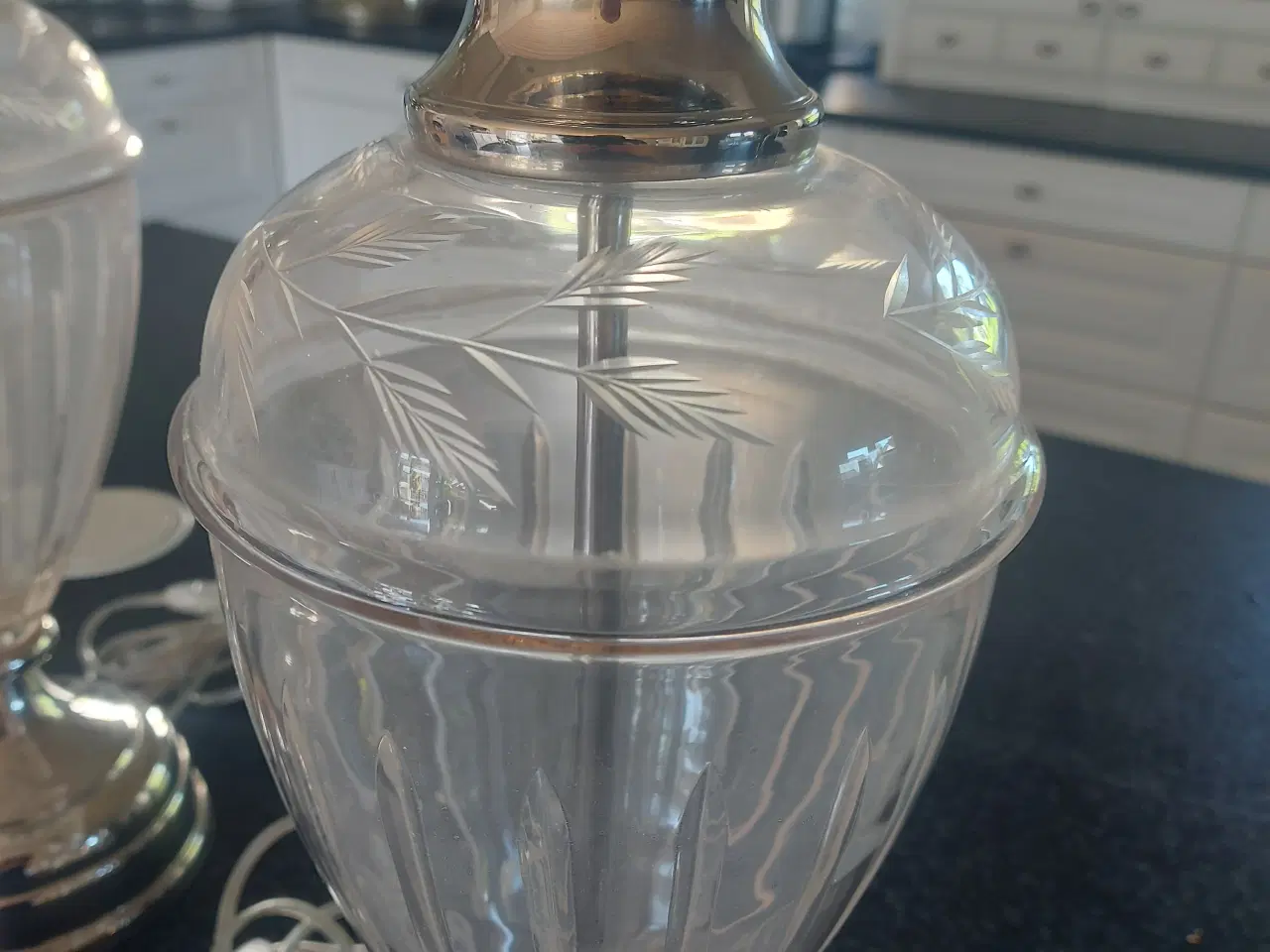 Billede 2 - glas bord lampe