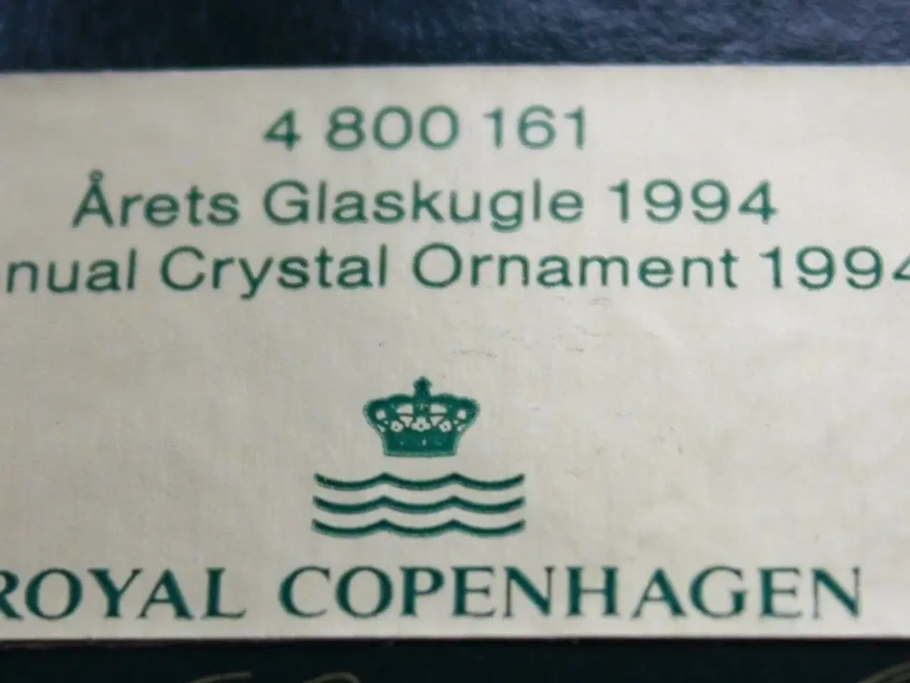 Billede 3 - Årets glaskugle 1994 fra Royal Copenhage
