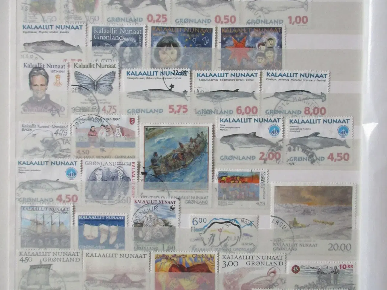 Billede 4 - 265 forskellige stemplet frimærker fra Grønland