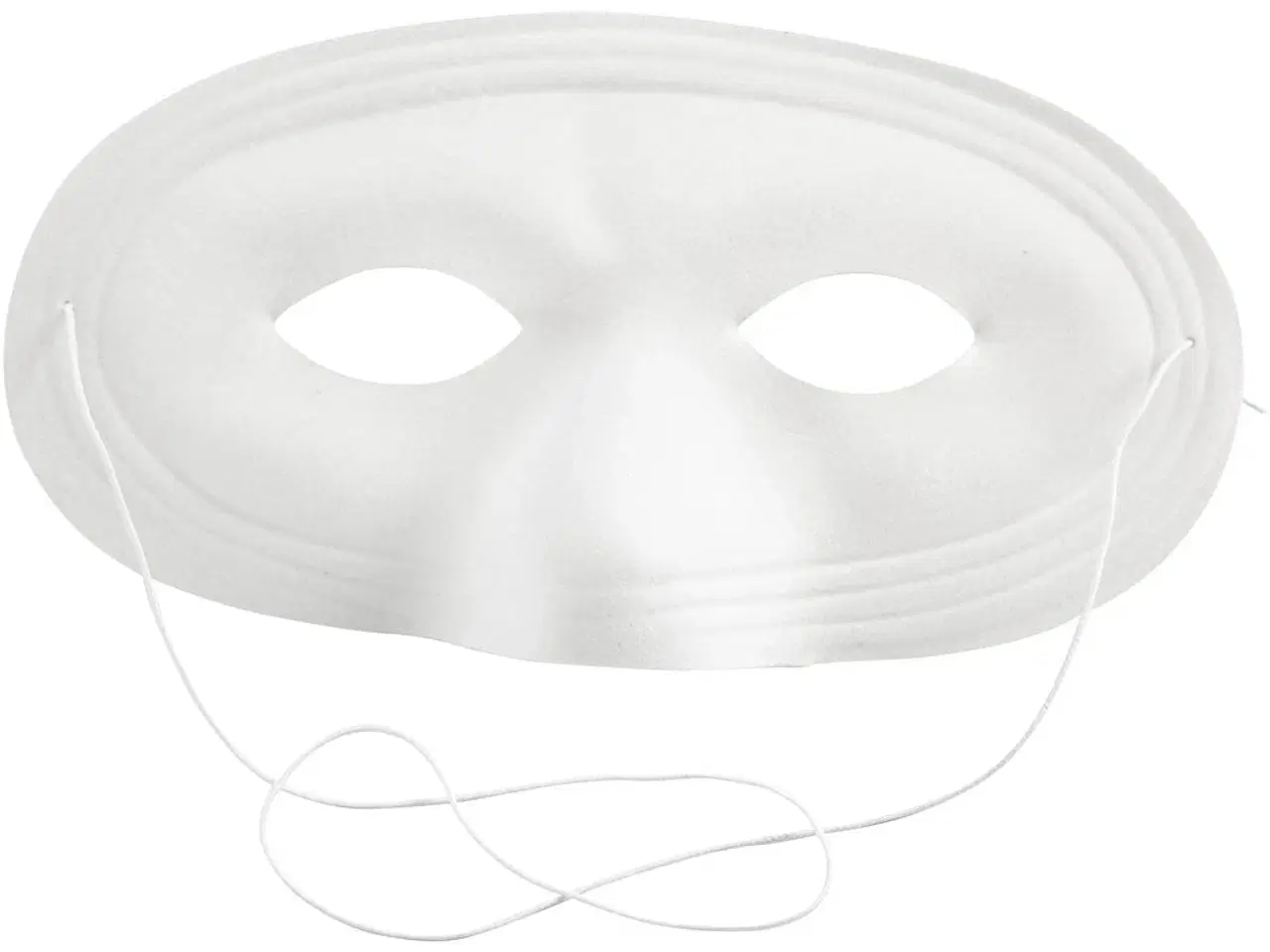Billede 1 - Halvmaske, H: 10 cm, B: 17,5 cm, hvid, 12stk./ 1 pk.