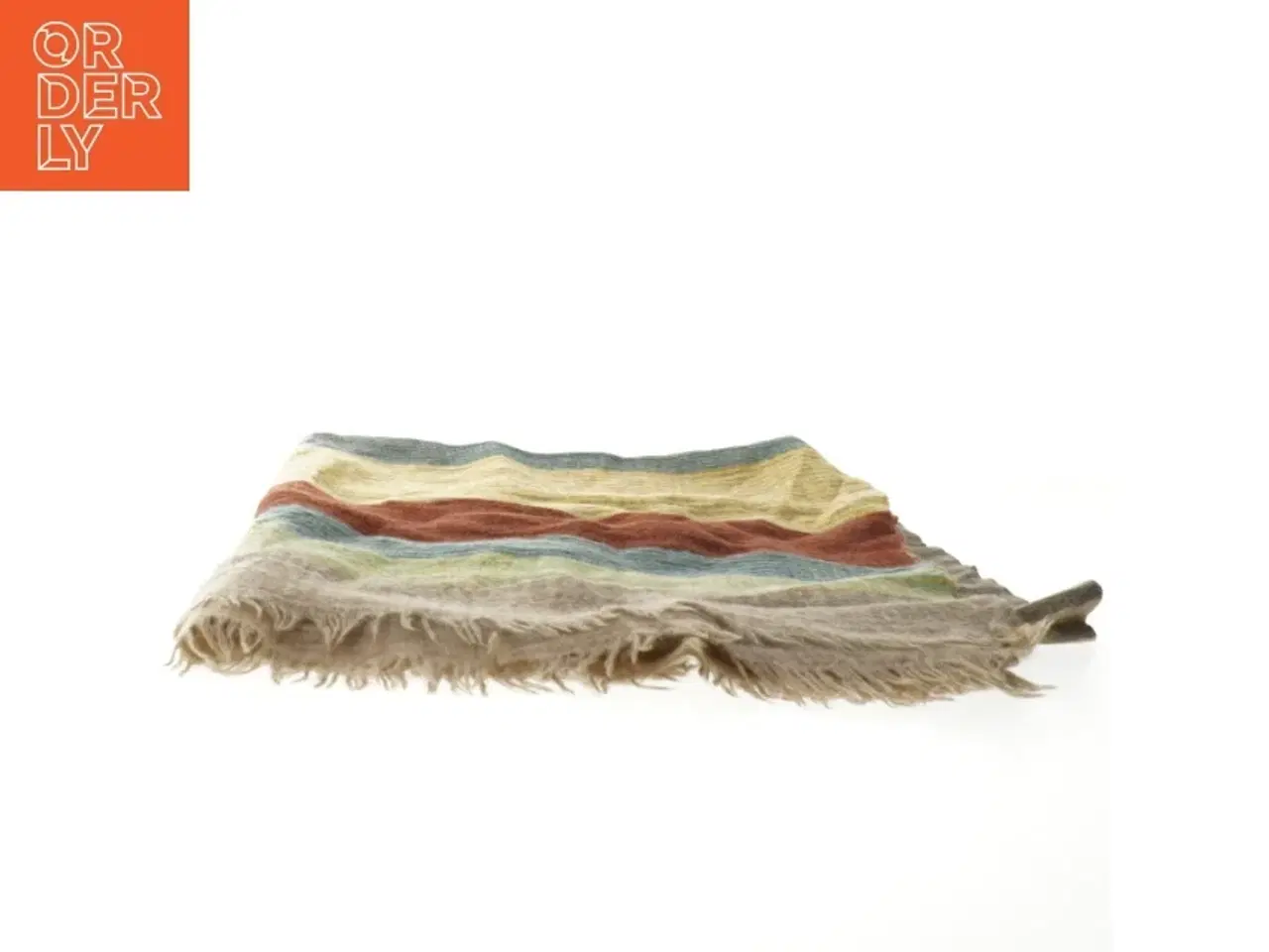 Billede 4 - Uldtørklæde med striber (str. 70x180 cm)