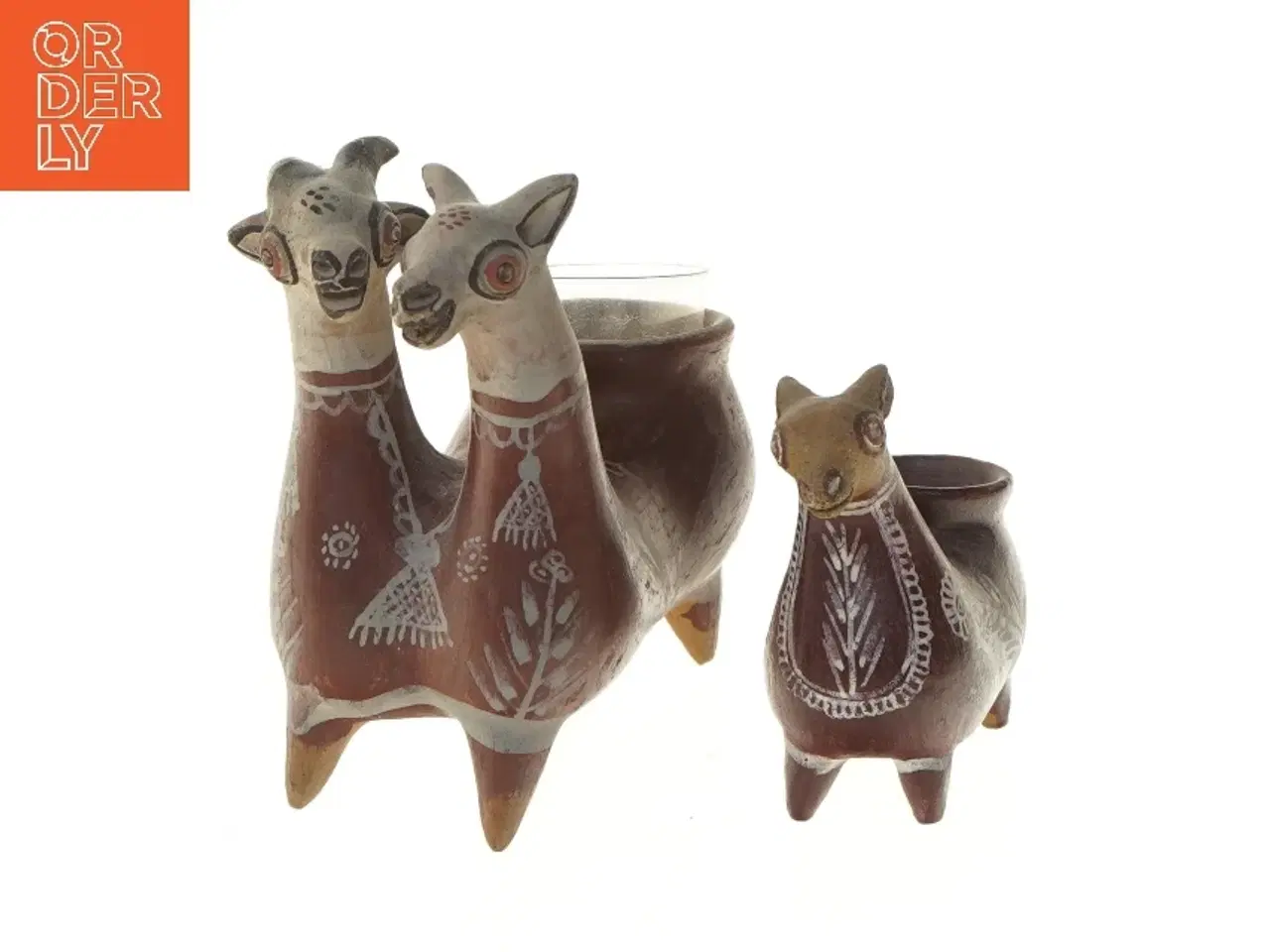 Billede 1 - Dekorative lamastager (str. 14,5x12x7 og 9,5x10x3,5 cm)