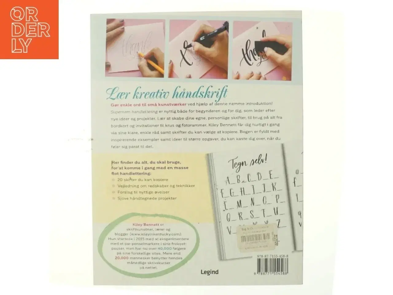 Billede 3 - Supernem handlettering : 20 skrifter til at kopiere, nemme projekter, prøvesider m.m. af Kiley Bennett (Bog)