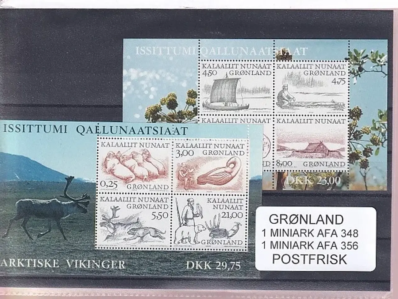 Billede 1 - Grønland - Miniark AFA 348 - AFA 356 - Postfrisk
