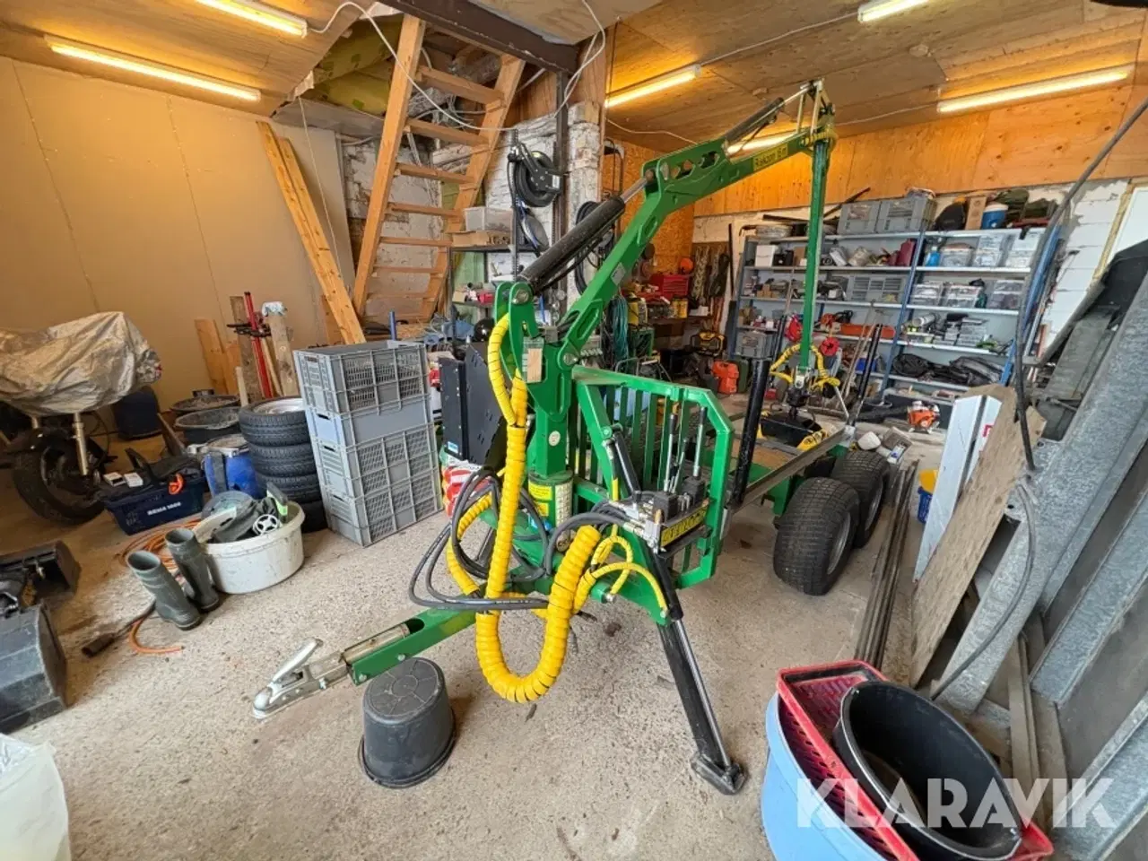 Billede 1 - Udkørselsvogn med kran og grab Kellfri 21-SV20