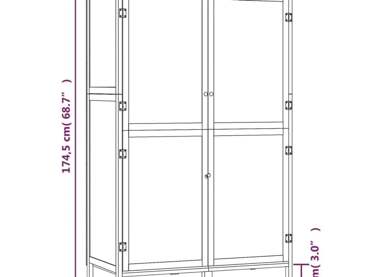 Billede 8 - Haveskur 102x52x174,5 cm massivt fyrretræ brun