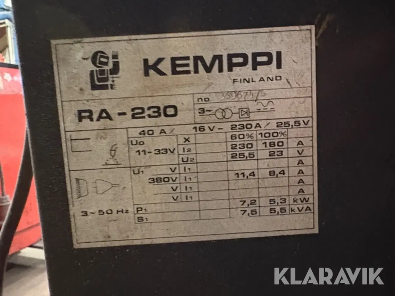 Billede 5 - Svejsemaskine Kemppi RA-230 & FU10