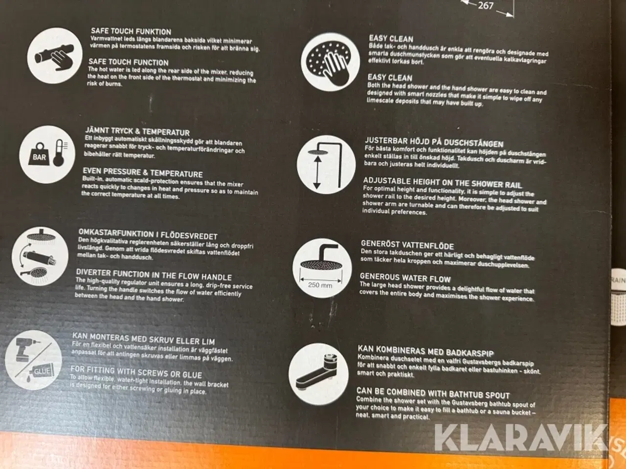 Billede 6 - Brusesæt til badeværelser Gustav Berg Estetic Round 4 styks