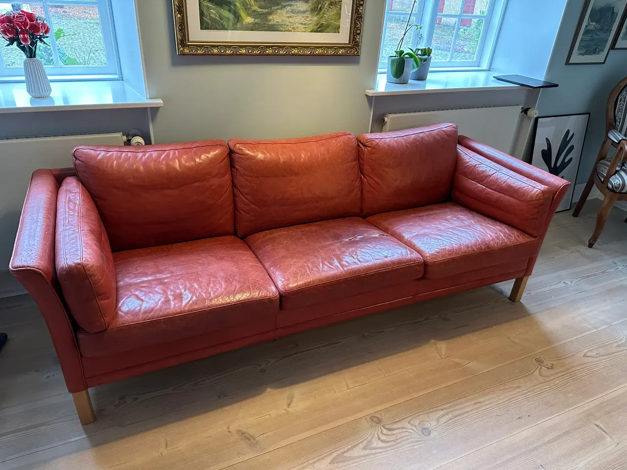 Billede 1 - Lædersofa