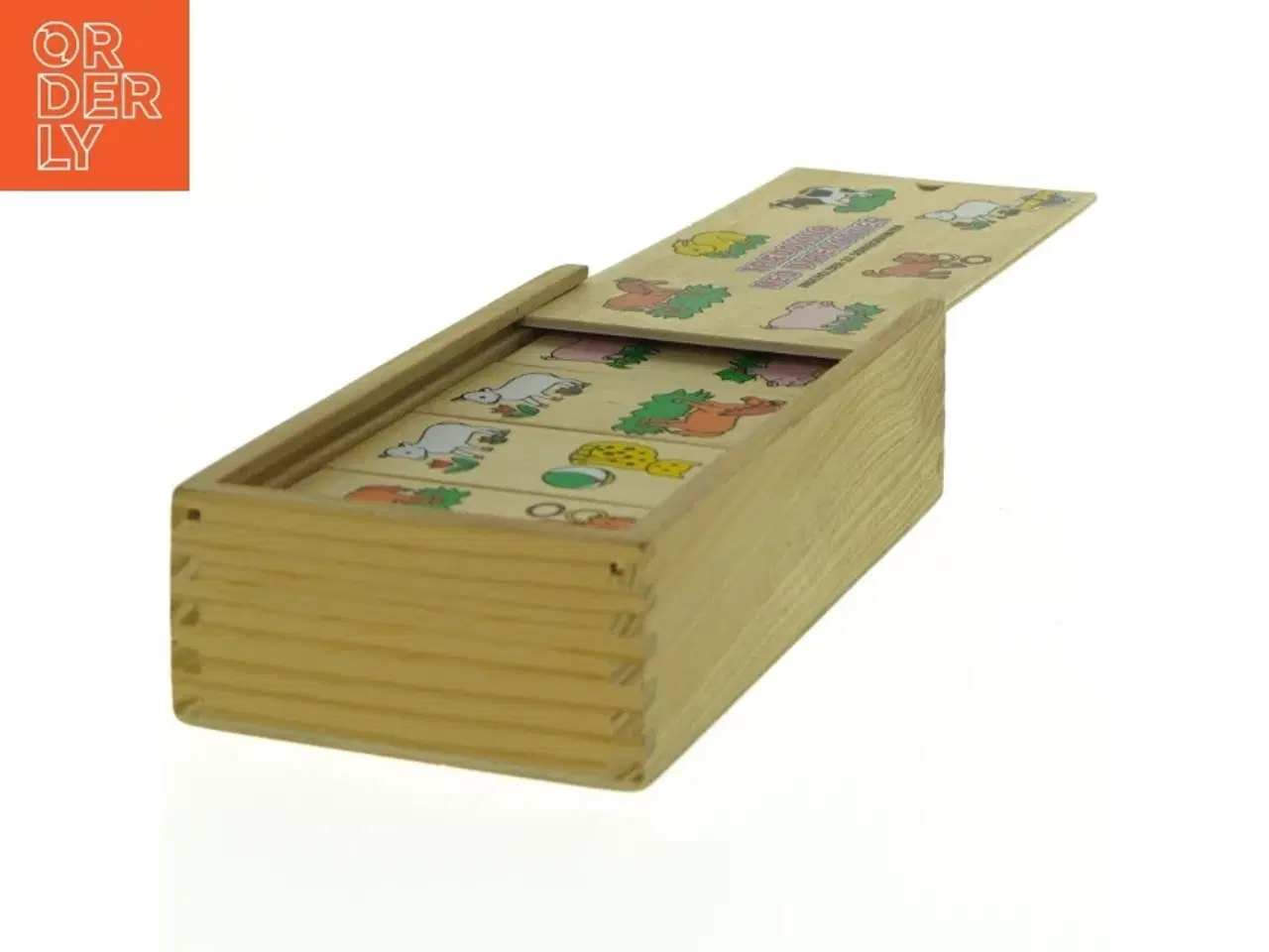 Billede 4 - Trædomino med dyremotiver (str. 18 x 10 x 5 cm)