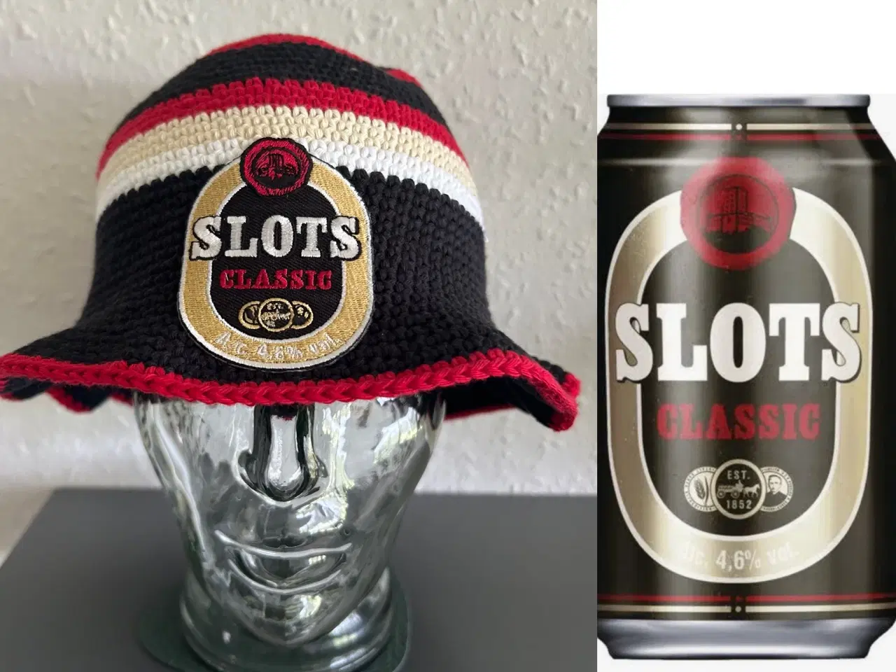 Billede 14 - Hæklet AGF bøllehat efter egen opskrift og design
