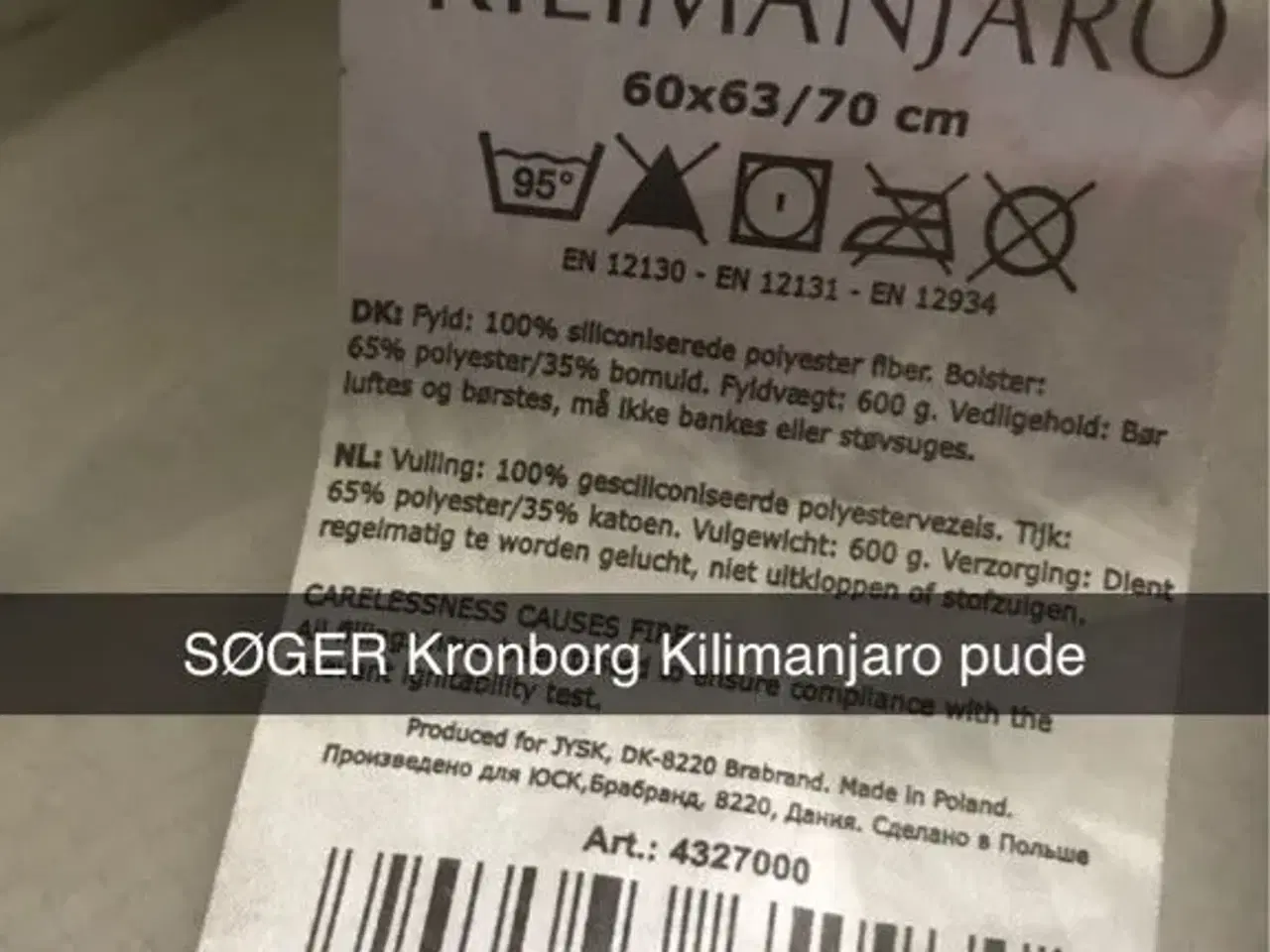 Billede 1 - Kronborg Kilimanjaro pude