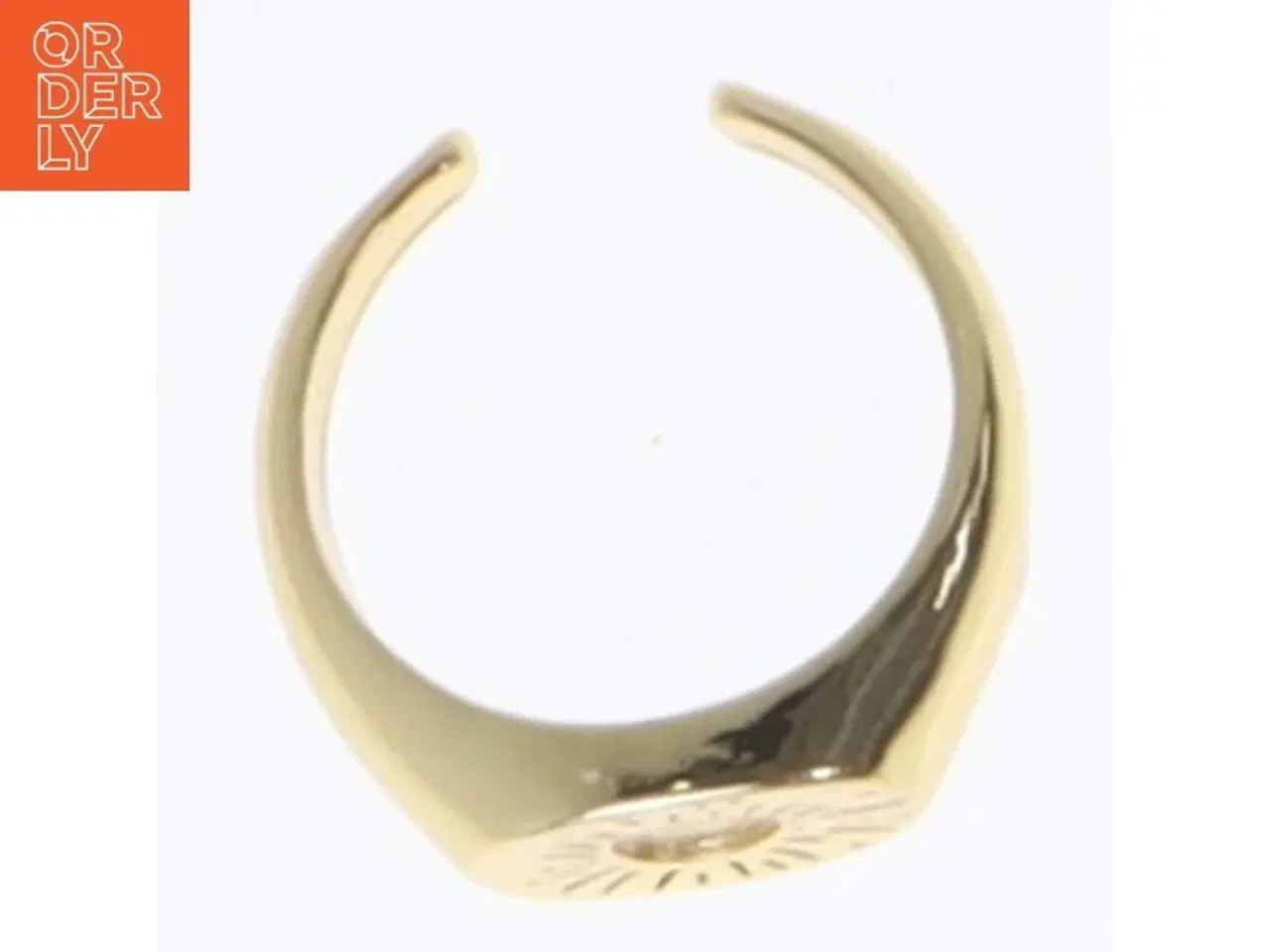 Billede 7 - To signetringe med cirkelmønster (str. 52. millimeter. 2 styk)