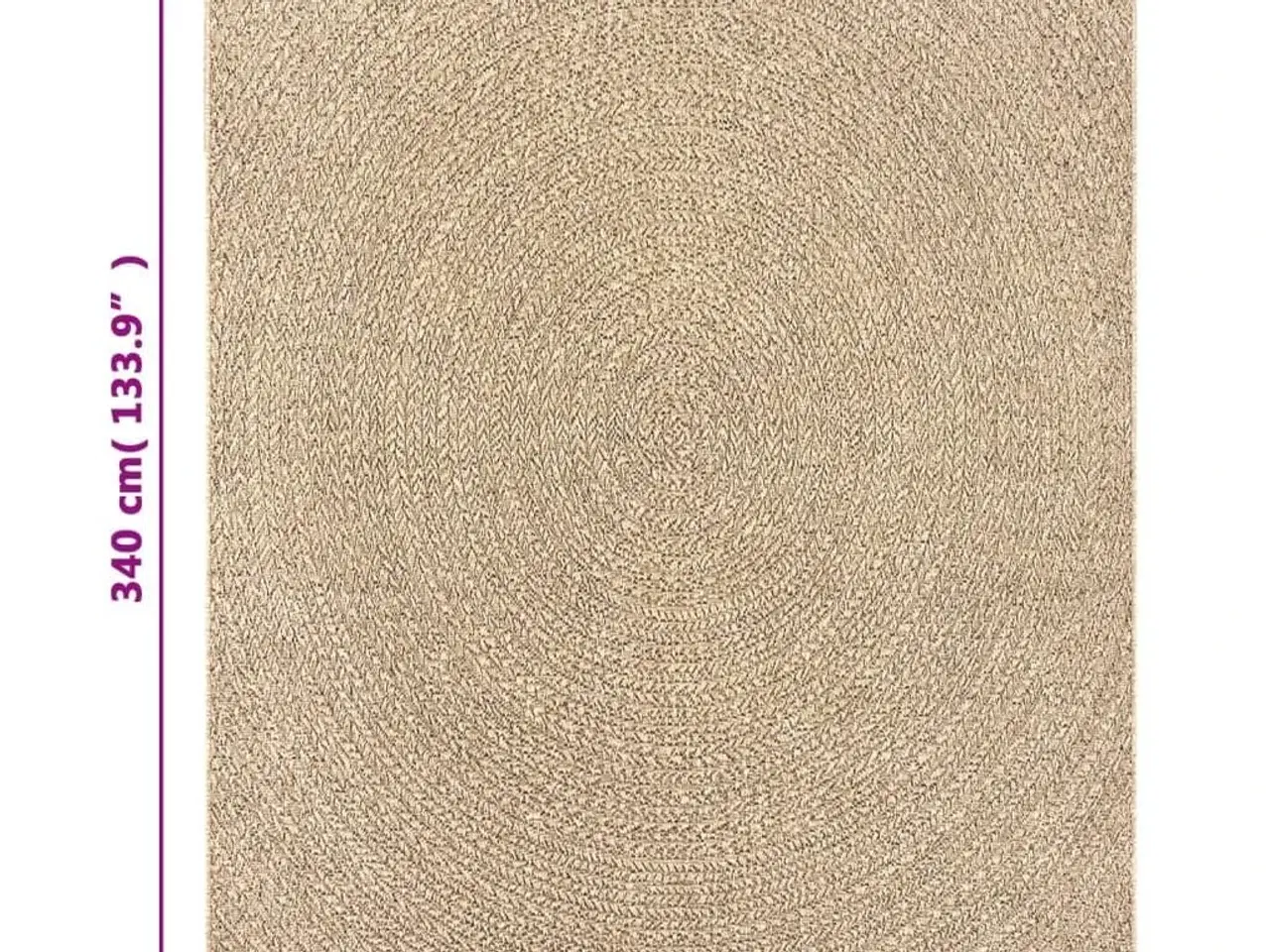 Billede 8 - Gulvtæppe ZIZUR 240x340 cm jute-look indendørs og udendørs