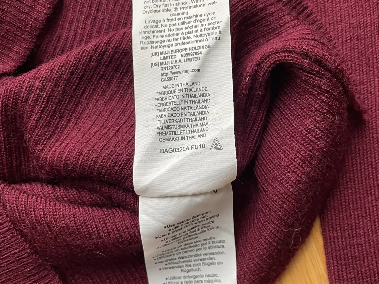 Billede 3 - Muji uldbluse bordeaux