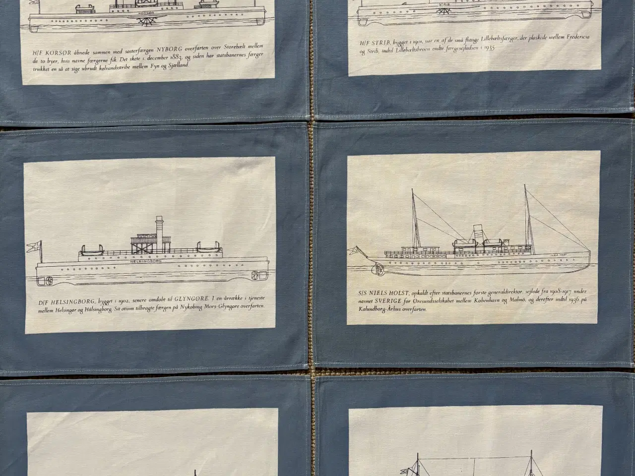 Billede 1 - Dækservietter DSB FÆRGER