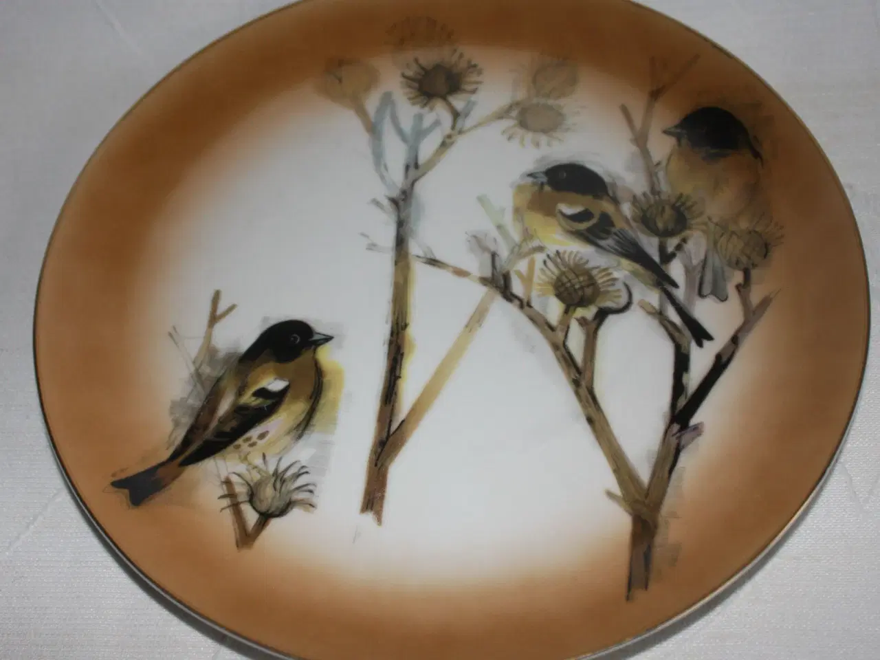 Billede 1 - Platte / tallerken med fugle
