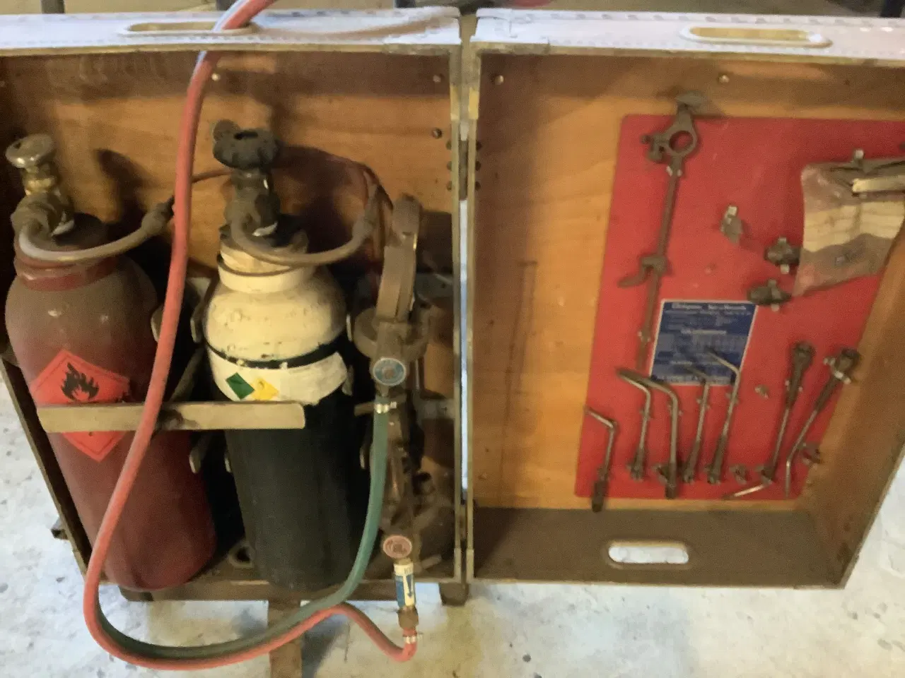 Billede 3 - Skærebrænder  gas og iltsæt med 2  ejerflasker