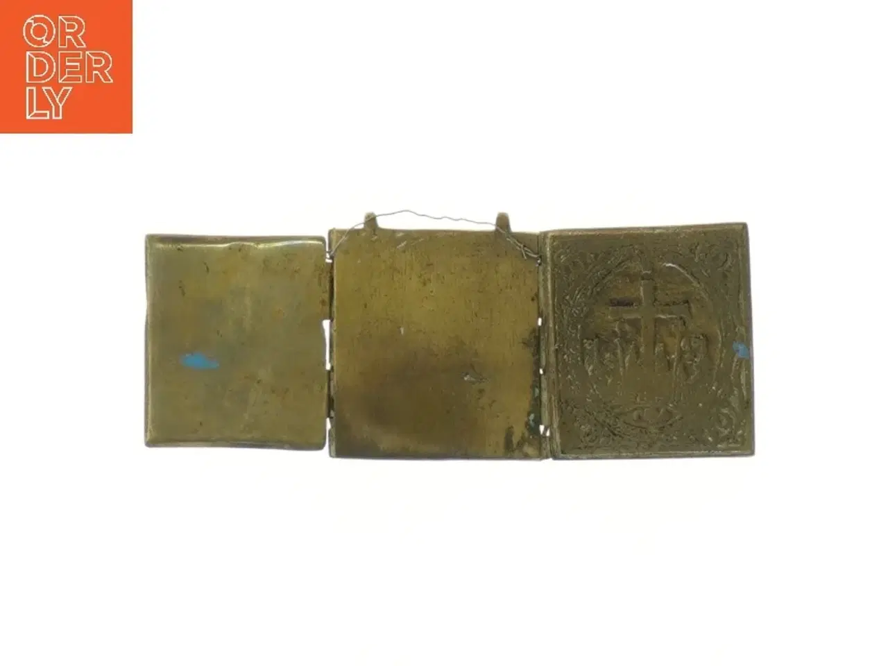 Billede 3 - Religiøs triptykon metal ikon (str. 7x6,5 cm)